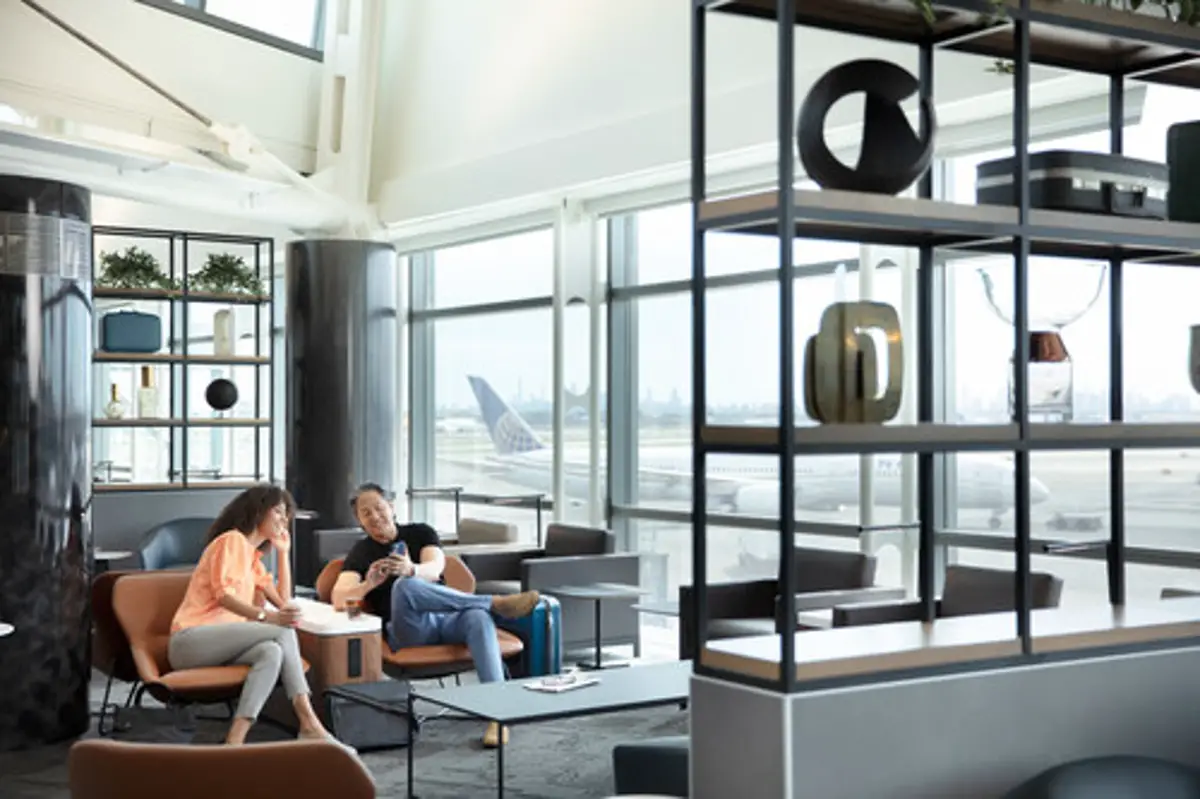 New, 30,000 sq.-ft. United ClubSM at Newark Liberty International Airport offers more modern United brand experience with views of the Manhattan skyline, close to 500 seats, spa-like shower suites and a barista-staffed coffee shop